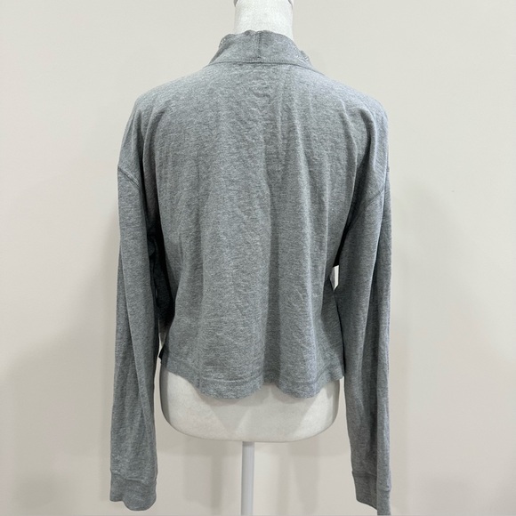 Nike Jewel Cropped Top For‎ Women Long Sleeve Grey Size L - Picture 5 of 10